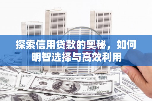 青龙探索信用贷款的奥秘，如何明智选择与高效利用