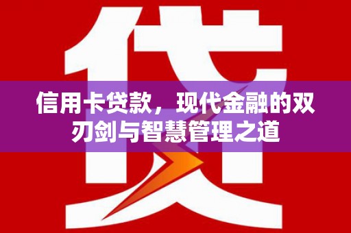 青龙信用卡贷款，现代金融的双刃剑与智慧管理之道