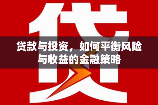 青龙贷款与投资，如何平衡风险与收益的金融策略